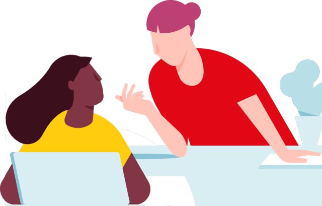 imagen dos personas trabajando