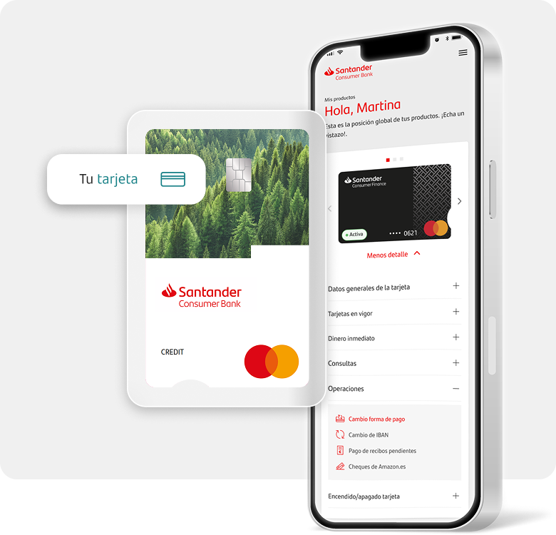 imagen de una tarjeta y un móvil